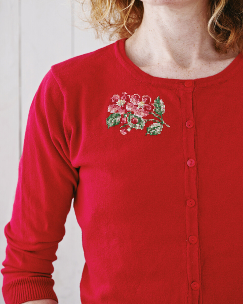 Kit de broderie Fleurs 8 x 6,5 cm