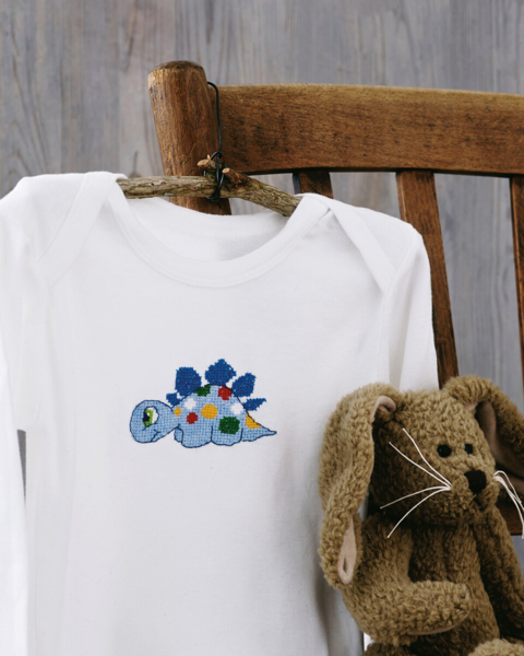 Kit de broderie Dino 7 x 9 cm