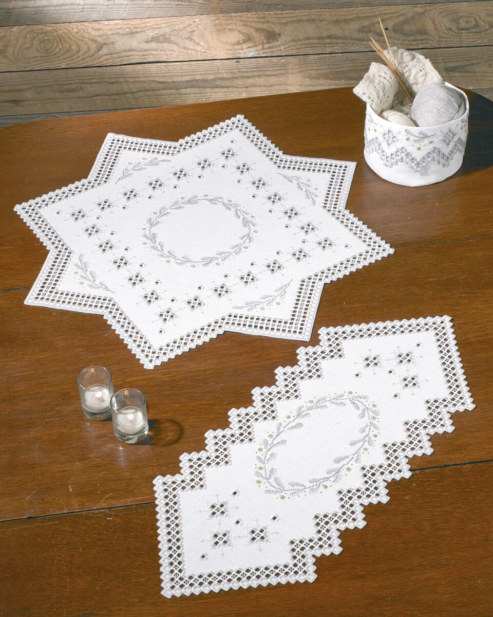 kit Point de croix DMC Sampler hardanger ABC aux roses