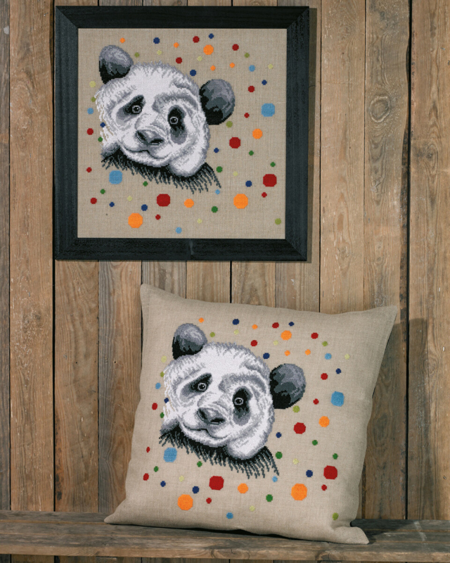 Kit de Broderie Panda 60 x 60 cm