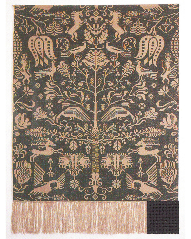 Borduurpakket Beidewand donkergroen 101 x 140 cm