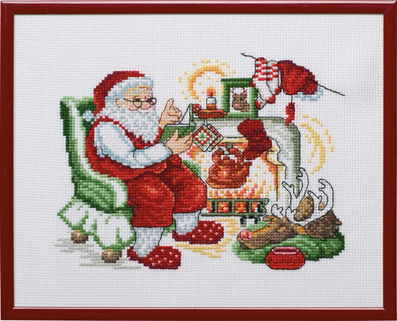 Kit de Broderie Père Noël & Rudolphe R5798 25 x 20 cm