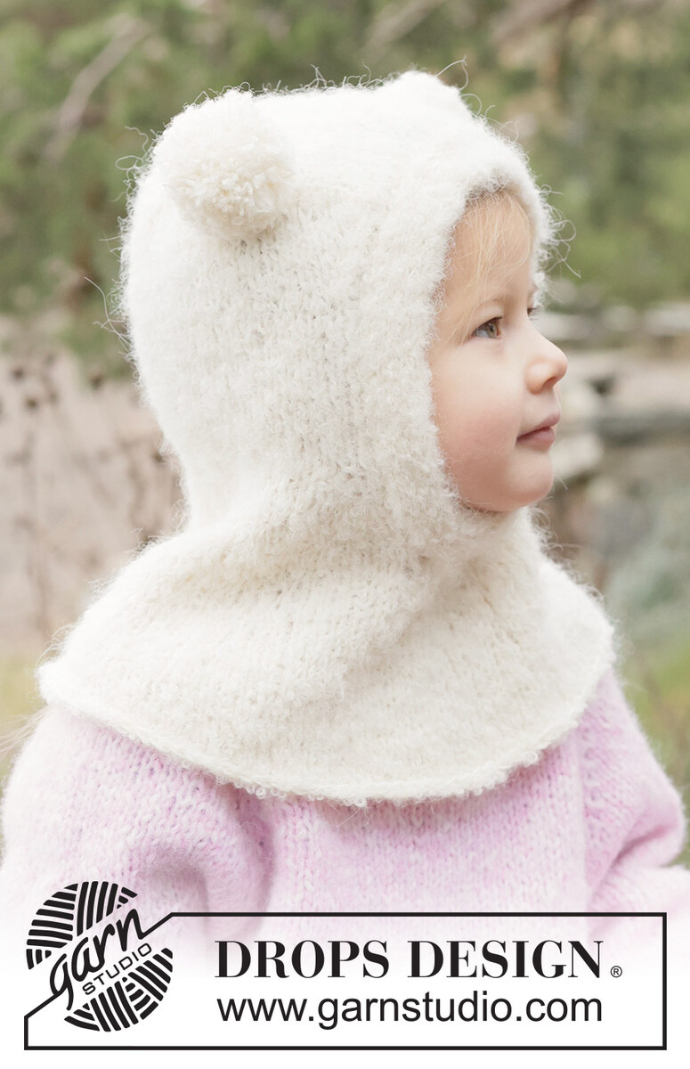 50-12 Snow Bear Balaclava by DROPS Design