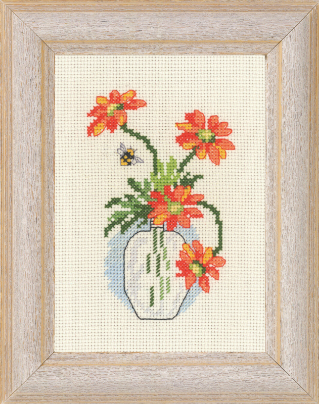 Kit de Broderie Chrysanthème Jaune M5406 13 x 18 cm