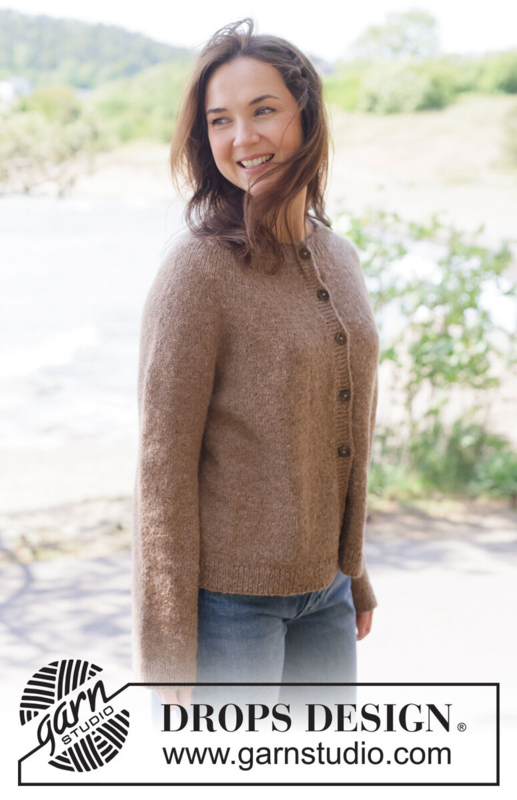 262-22 Caramel Haze Cardigan by DROPS Design