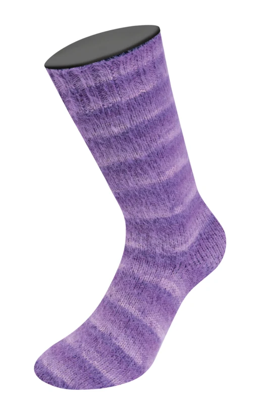 Lana Grossa Cosy Socks Soft Stripes 114 Lichtlila/lila/violet