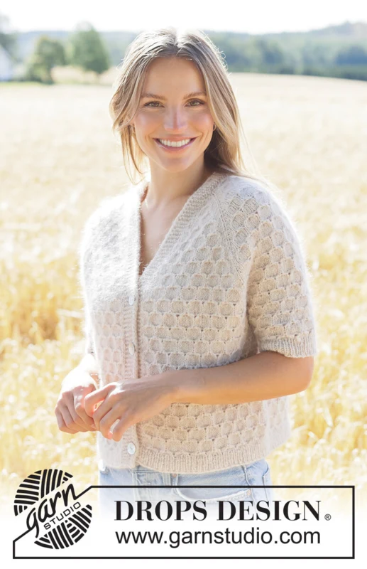 268-4 Perfectly Bee Cardigan by DROPS Design