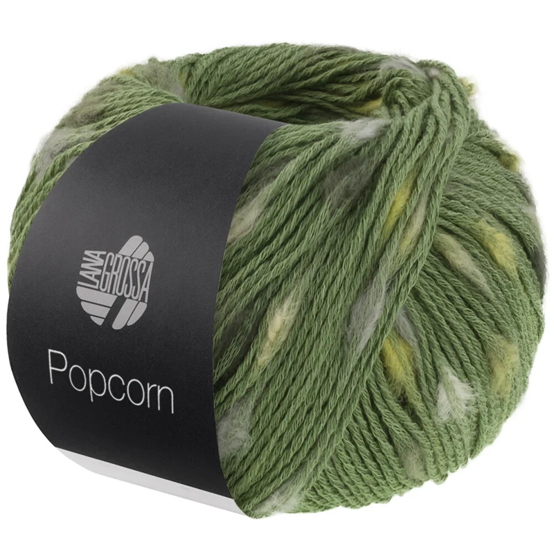 Lana Grossa Popcorn 15 Vert/blanc cassé/beige/pistache/gris foncé