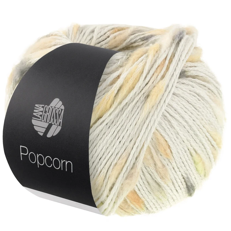 Lana Grossa Popcorn 10 Gris argenté/beige/gris/gris foncé