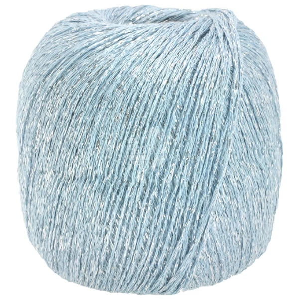 Lana Grossa Brillino 22 Bleu clair/Argent
