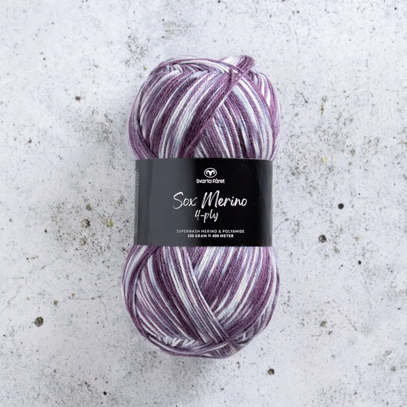 Svarta Fåret Sox Merino 4 ply 12 Statisch scherm