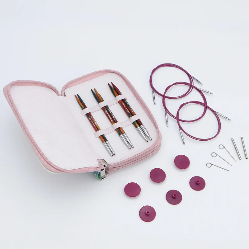 KnitPro Symfonie 2 Verwisselbare Rondbreinaalden Set, Starter Set, 13 cm