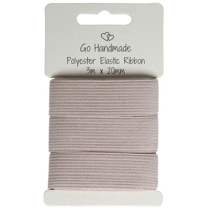 Go Handmade Elastiekband: 3 m x 20 mm, Paddenstoel
