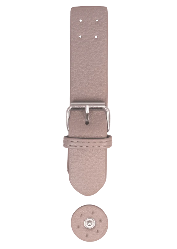 Go Handmade Spansluiting met drukknop: Beige/zilver