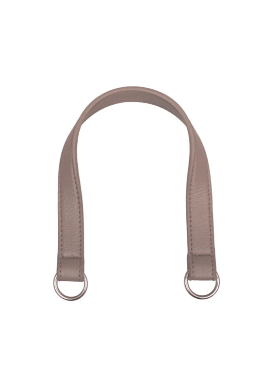 Go Handmade Tashengsel met O-ring: Beige/zilver
