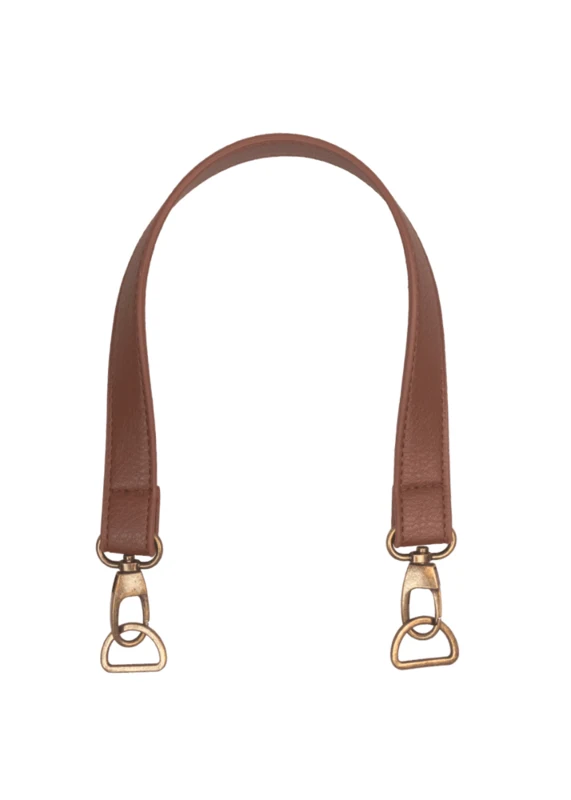 Go Handmade Anse de Sac avec Mousqueton et Anneau en D Marron/Bronze