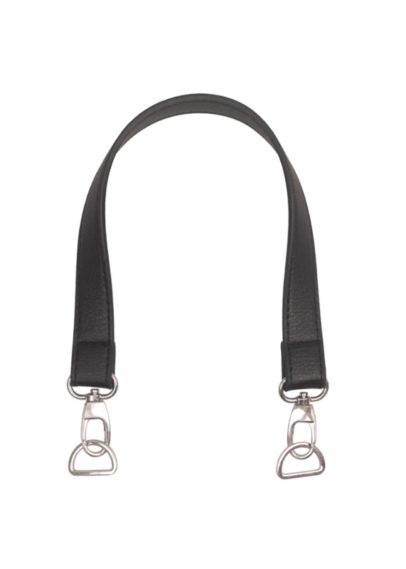 Go Handmade Anse de Sac avec Mousqueton et Anneau en D Noir/Argent