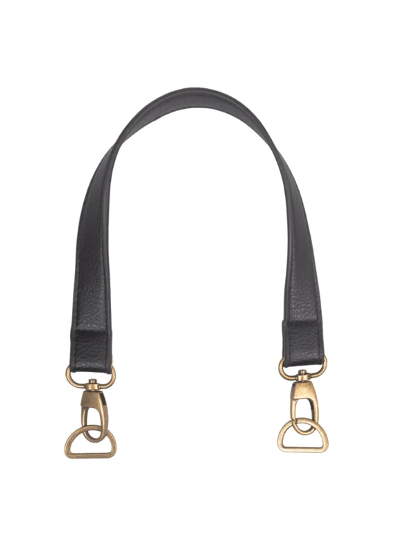 Go Handmade Anse de Sac avec Mousqueton et Anneau en D Noir/Bronze