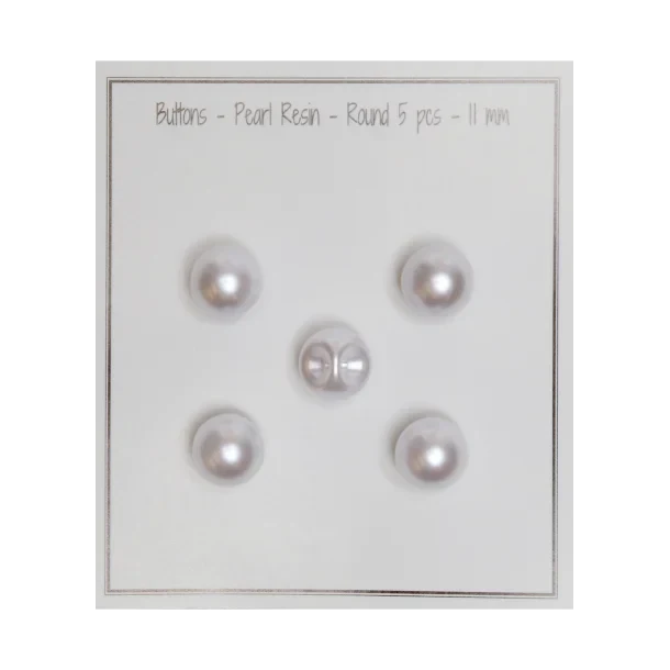 Boutons en perle Go Handmade: Rond, Perle