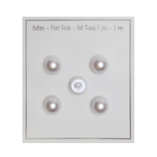Boutons en perle Go Handmade: Semi-rond, Perle