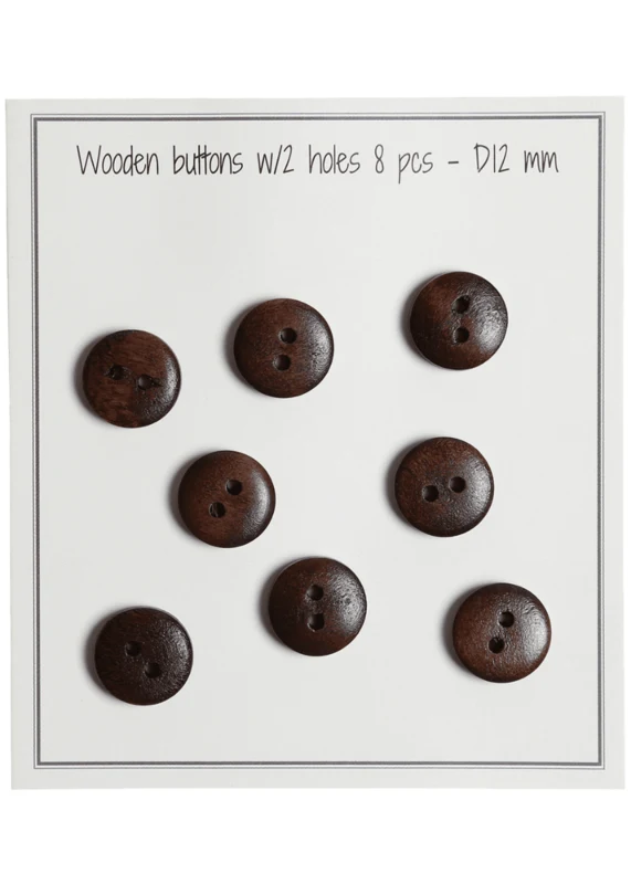 Go Handmade Boutons en Bois - UFO (8 pièces) 12 mm