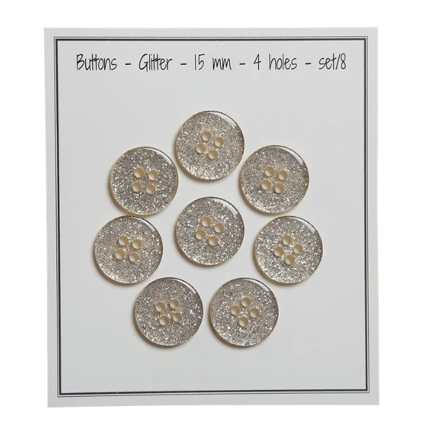 Go Handmade Glitterknopen Goud
