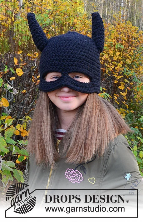 Children 37-25 Bat Hat by DROPS Design — 4