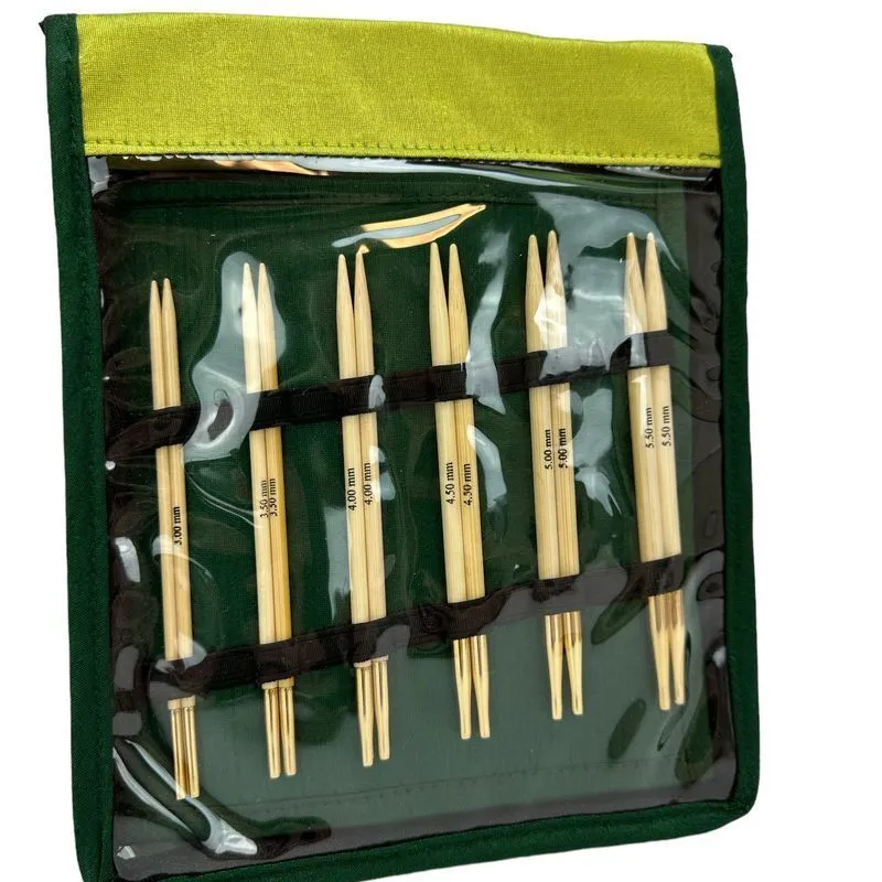 KnitPro BAMBOO DELUXE Set verwisselbare ronde pennen 10 maten (3,00 tot 10,00 mm)