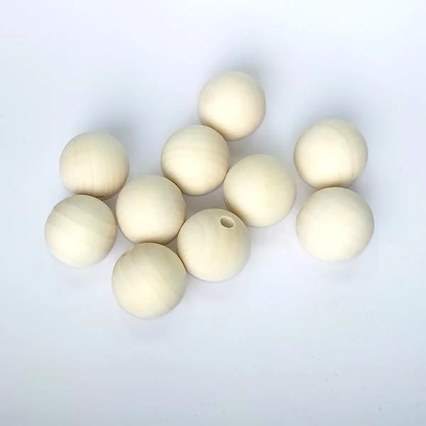Perles en bois LindeHobby - 8, 10, 14, 18, 25 et 35 mm (10 pcs)
