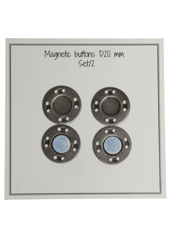 Go Handmade Magneetknopen 20 mm (2 st): Brons