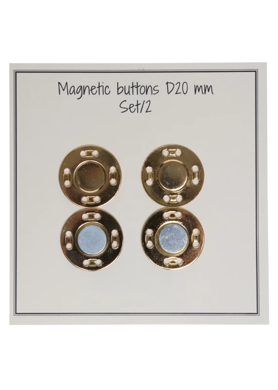 Go Handmade Magneetknopen 20 mm (2 st): Goud