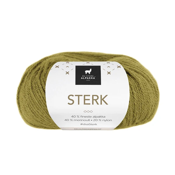 Du Store Alpakka Sterk 843 Jaune-vert