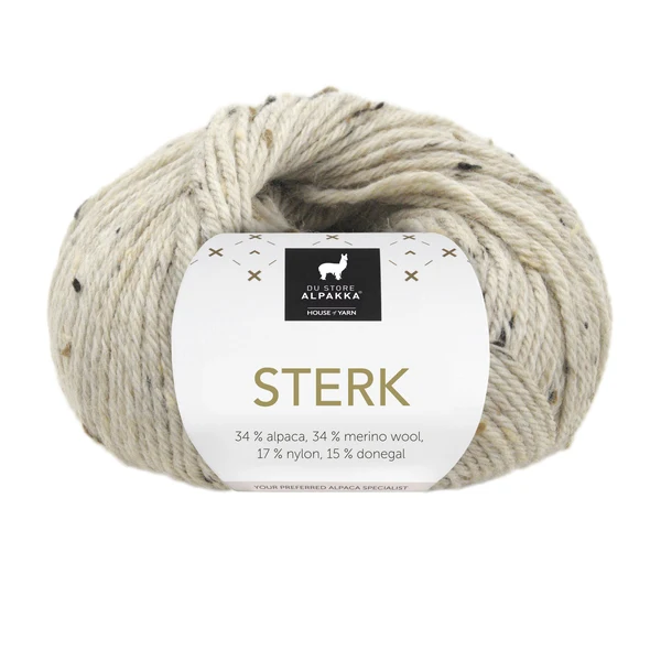 Du Store Alpakka Sterk 932 Lichtbeige gemêleerde tweed