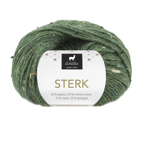 Du Store Alpakka Sterk 935 Dennengroene tweed