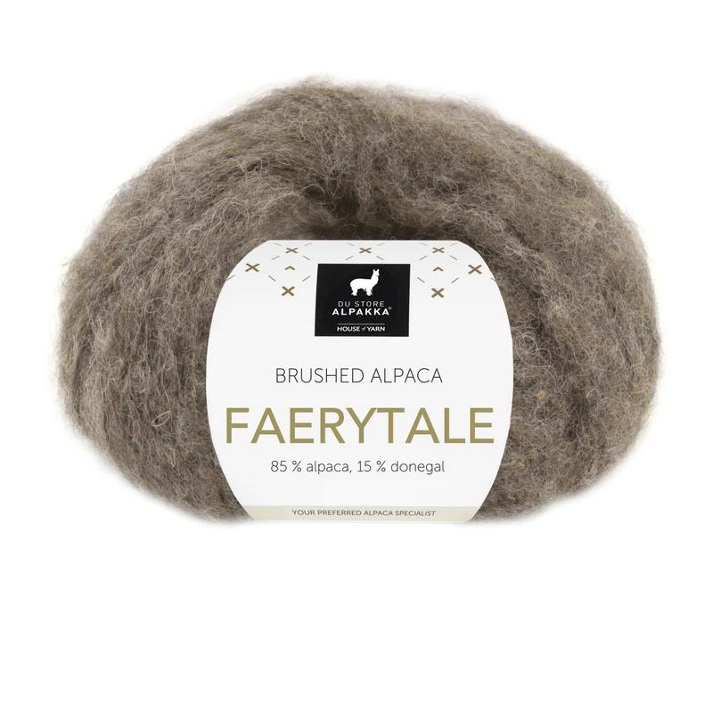 Du Store Alpakka Faerytale 817 Donker grijsbruin gemêleerde tweed