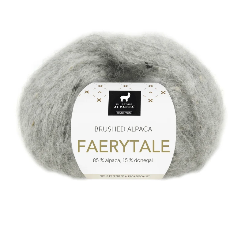 Du Store Alpakka Faerytale 818 Lichtgrijs gemêleerde tweed