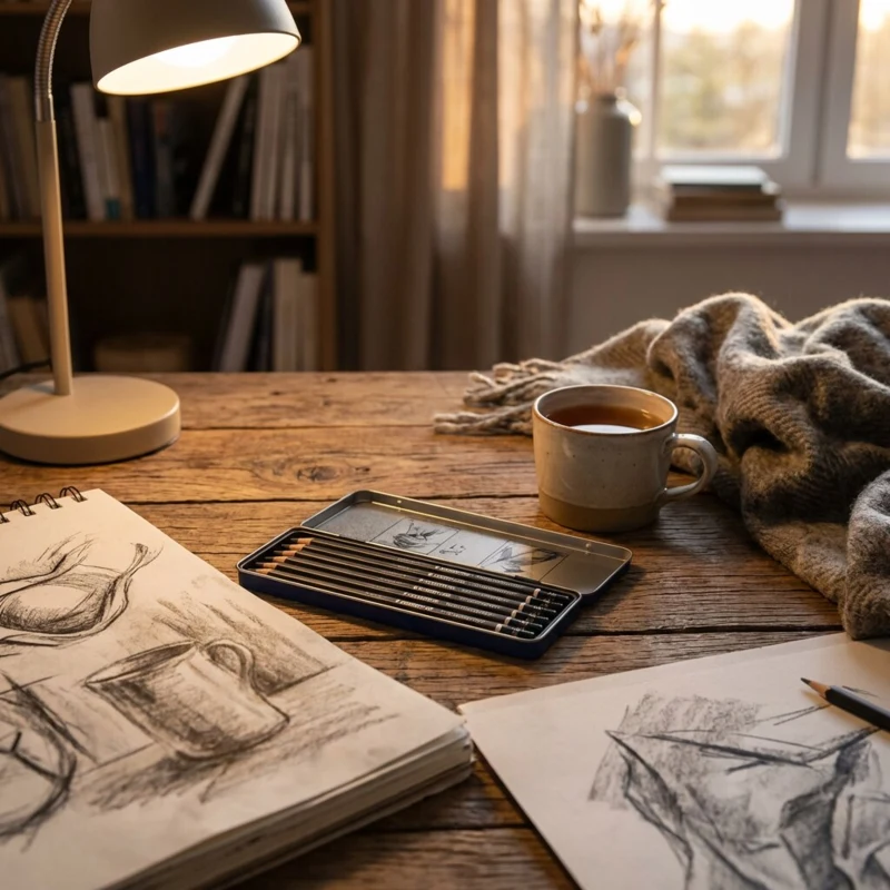 STAEDTLER Mars Lumograph Crayons à dessin, 6 pcs – Hoofdafbeelding gesloten