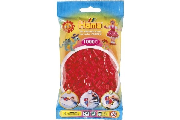 Perles Hama Midi, Couleur unie, 1000 pcs