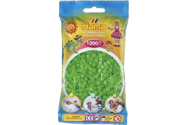 Perles Hama Midi, Couleur unie, 1000 pcs