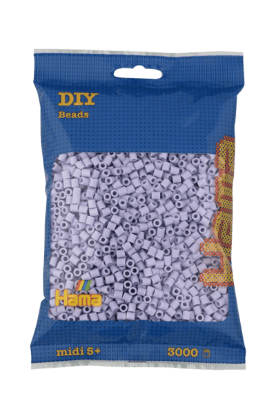 Perles Hama Midi, Couleur unie, 3000 pcs 201-106 Lavande clair