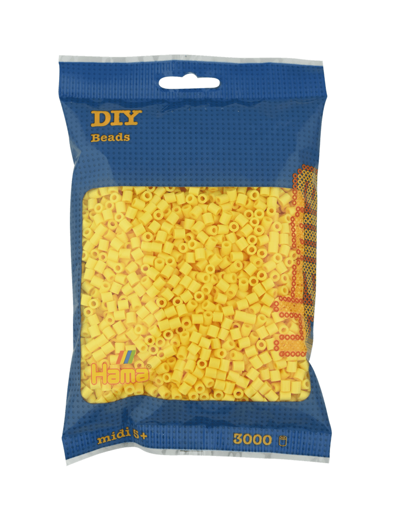 Perles Hama Midi, Couleur unie, 3000 pcs 201-103 Jaune clair