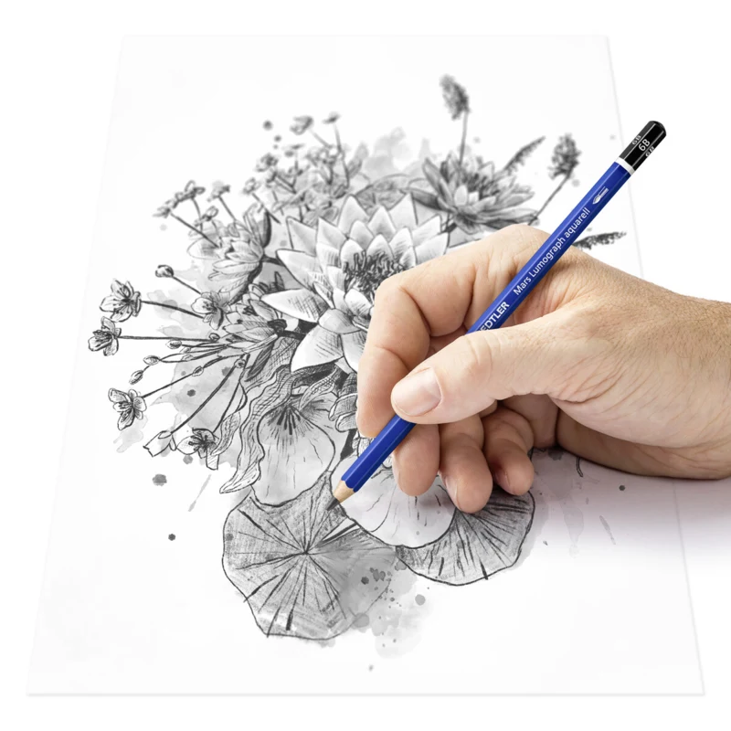 STAEDTLER mars lumograph crayons graphite aquarelle & pinceau, 3 + 1 pc – Toepassing