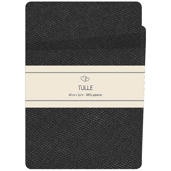 Go Handmade Tyl, 60 x 160 cm Sort