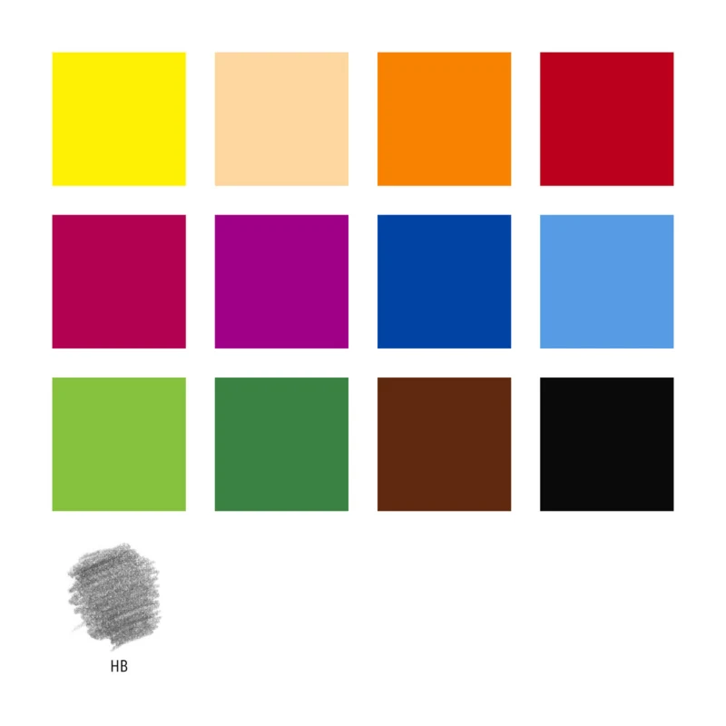 STAEDTLER Noris Club Crayons de couleur + Crayon & gomme, 12 + 2 pcs – Colours