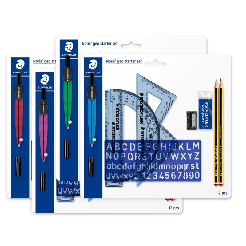 STAEDTLER Noris Jeu de géométrie, 12 pièces