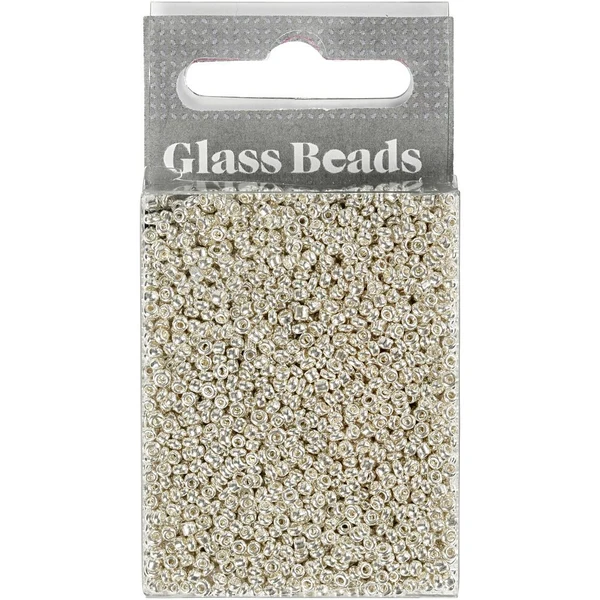 Rocailles, glaskralen 1,7 mm Zilver metaal