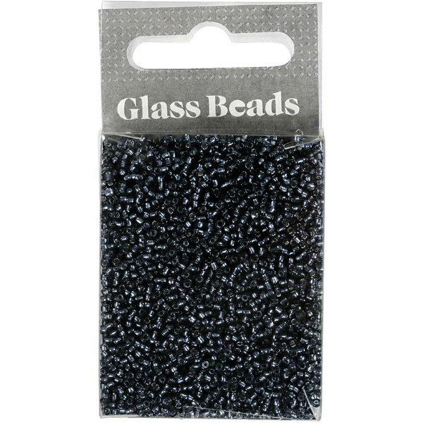 Rocailles, glaskralen 1,7 mm Donkergrijs