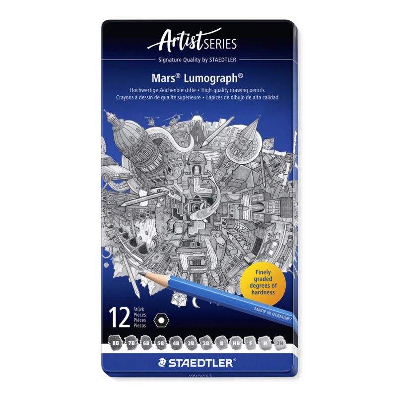 STAEDTLER Mars Lumograph Crayons, 12 pièces – Hoofdafbeelding gesloten