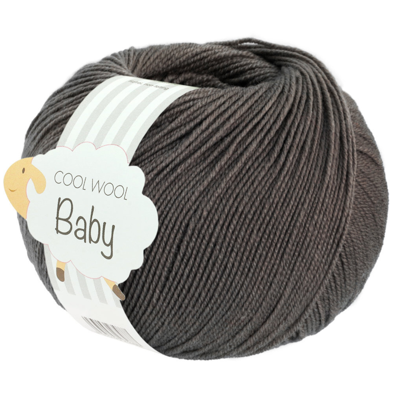 Lana Grossa Cool Wool Baby 334 Gris foncé chiné