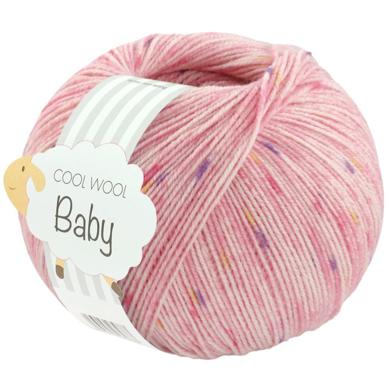 Lana Grossa Cool Wool Baby 366 Rose/Rose pâle/Rose/Violet